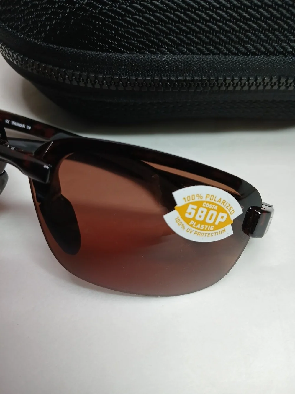 Costa Rimless Sunglasses in Brown with Brown Lenses